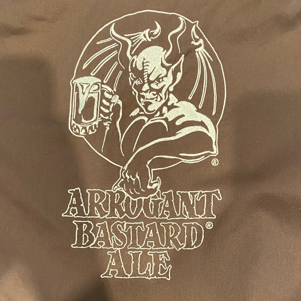 Dickies Brown Dickies Button Up Shirt  with Cream Arrogant Bastard Ale Graphic